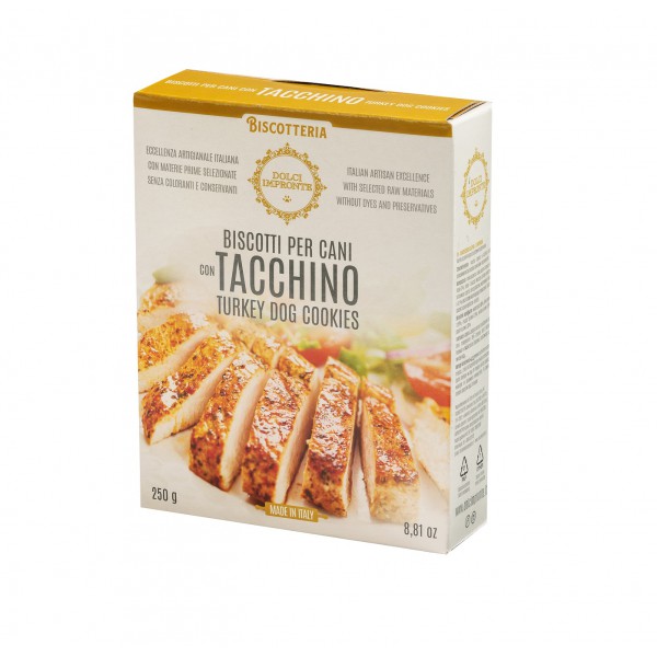 Dolci Impronte - Biscotti al Tacchino per cani  - 250 gr