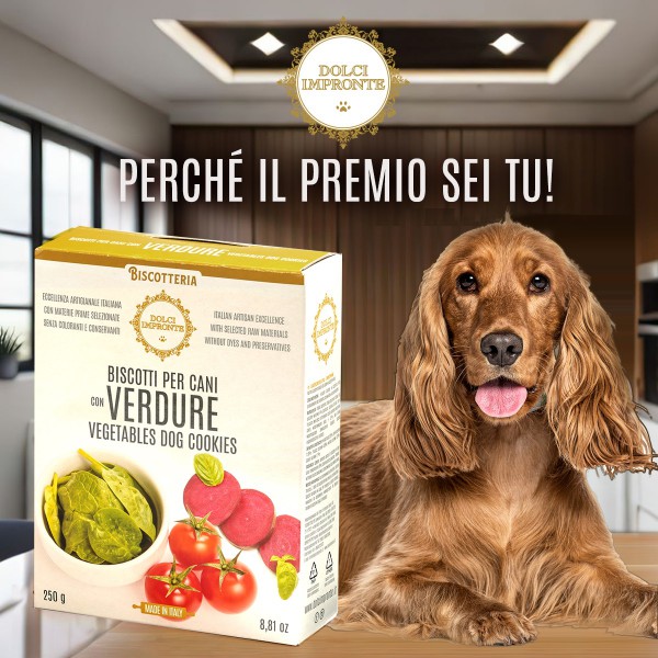 Dolci Impronte - Dog Biscuits with Vegetables 250 gr