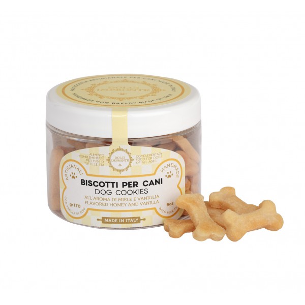 Dolci Impronte - Biscotti con Farina Di Riso - Aromatizzati Miele Vaniglia - Vaso 170 gr