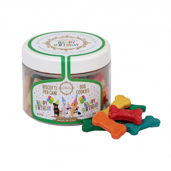 Dolci Impronte® - Happy Birthday Cookies - Ossi Colorati - 170 gr