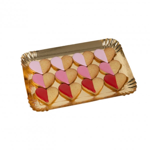 Dolci Impronte Biscuit Tray - 12 Decorated Hearts