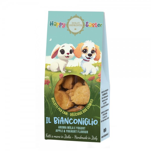 Dolci Impronte - Pack of 6 - Easter Biscuits 80gr - Il Bianconiglio - Apple and yogurt flavour