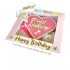 Dolci Impronte - Cuore di Torta Rosa -  Decorato a mano - 110gr