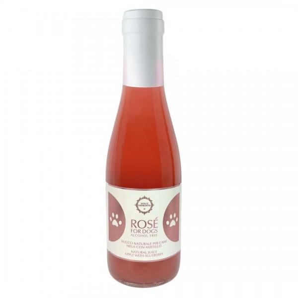 Dolci Impronte – The Rosé Wine - Alcohol-Free Aperitif – Apple Juice with Blueberry 200ml – Pack of 6 Bottles