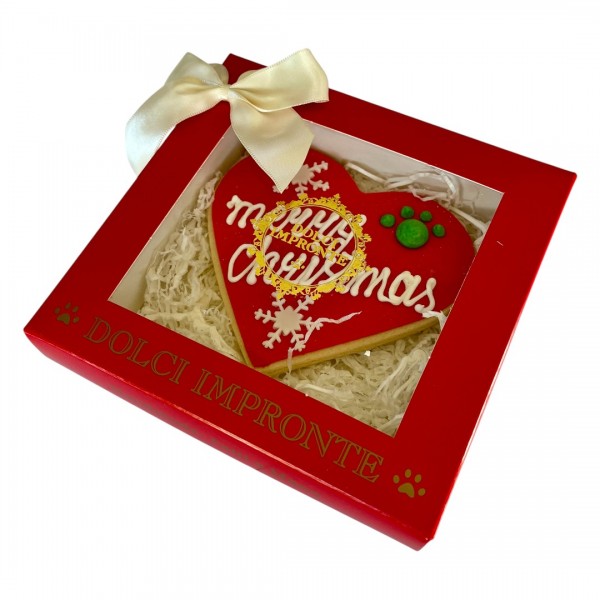 Dolci Impronte | Scatola Natale Cuore  Merry Christmas 69g