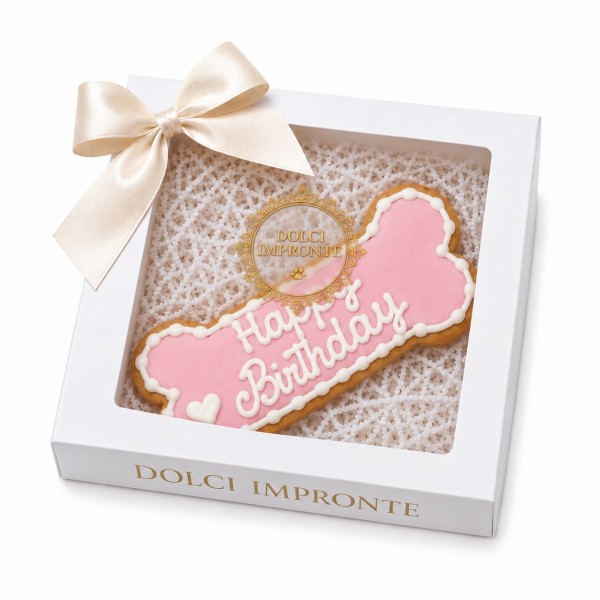 Dolci Impronte - Compleosso Rosa Decorato a mano - 90 gr