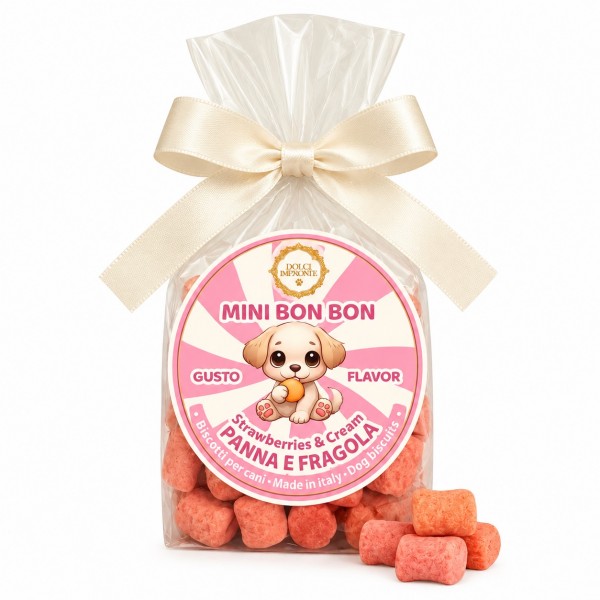 Dolci Impronte | Mini Bonbon Flavour Cream and Strawberry 180 g