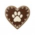Dolci Impronte | Wengé Gift Box Decorated Heart 95 g