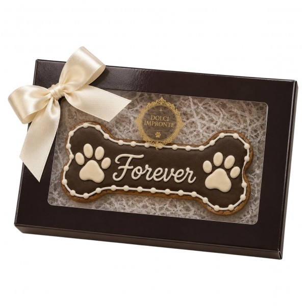 Dolci Impronte | Wengé Gift Box with Decorated Forever Bone 70 g