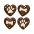 Dolci Impronte | Wengé Gift Box 4 Decorated Mini Hearts 66g