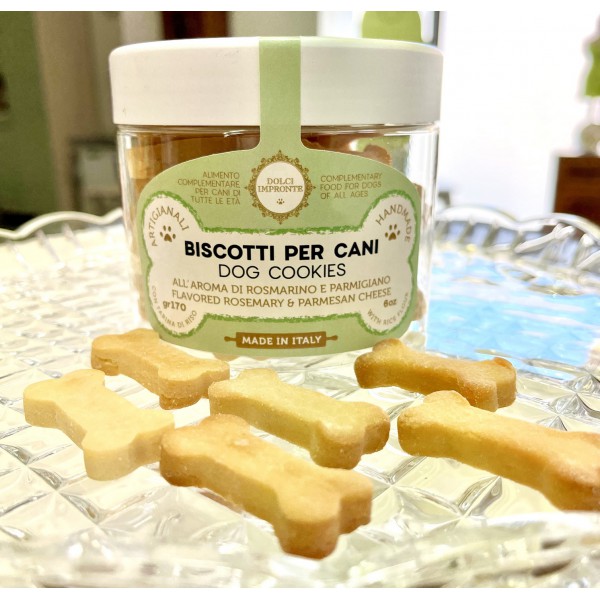 Dolci Impronte® - Biscotti con Farina Di Riso - Aromatizzati Rosmarino e Parmigiano - Vaso 170 gr